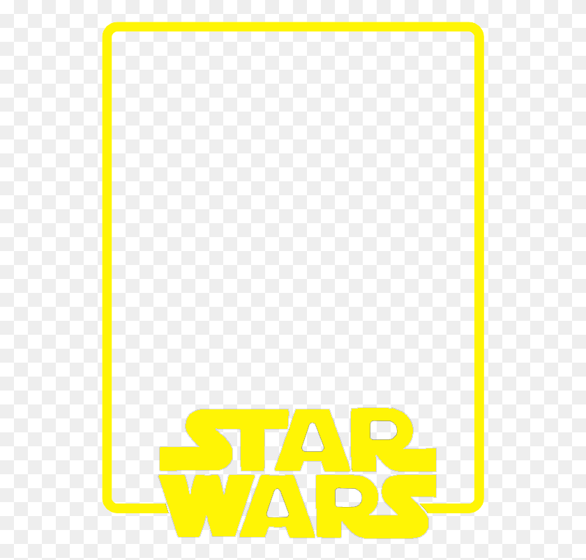 549x743 Star Wars Photo Overlay Logo On Bottom Star Wars Frame Transparent, Text, Symbol, Trademark HD PNG Download