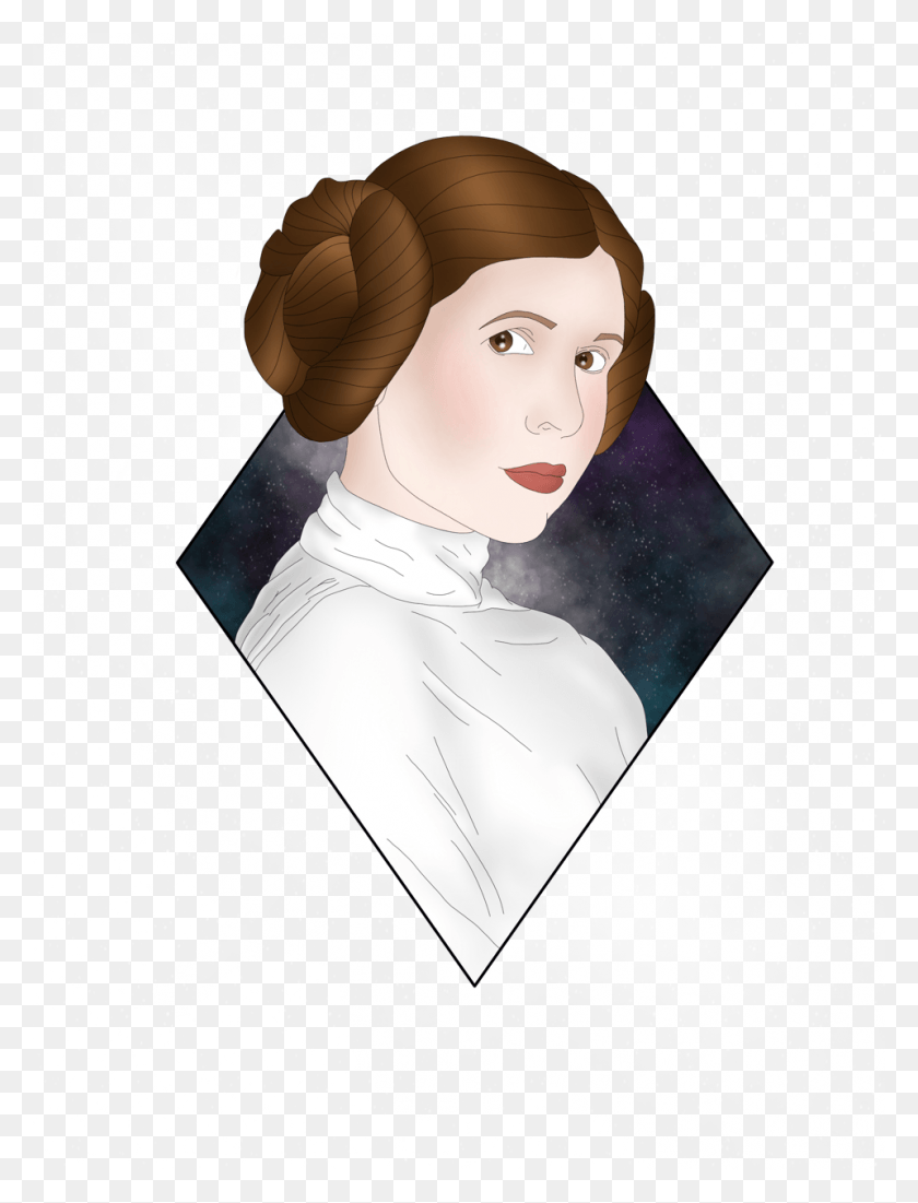 959x1280 Star Wars Princess Leia Carrie Fisher Star Wars Art Girl, Label, Text, Person HD PNG Download