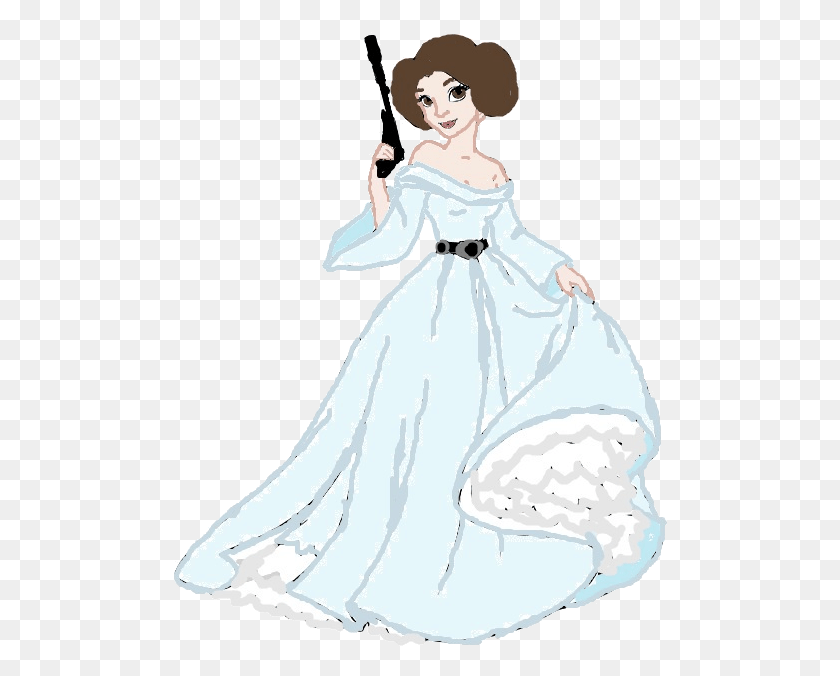 494x616 Star Wars Princess Leia Clipart Princess Leia Disney Cartoon, Clothing, Apparel, Dress HD PNG Download