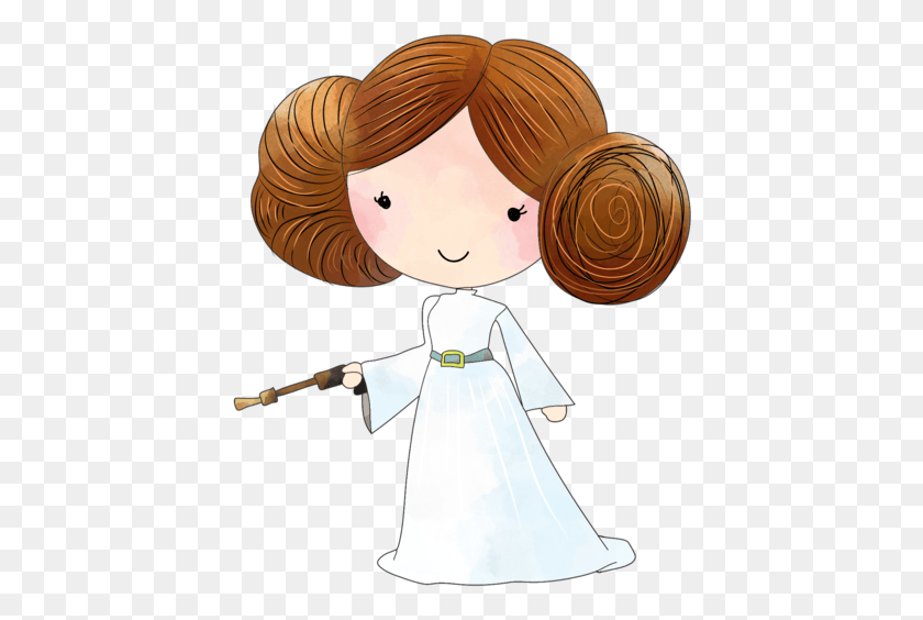 418x504 Star Wars Princess Leia Clipart Princesse Leia Dessin Star Wars, Person, Human, Doll HD PNG Download