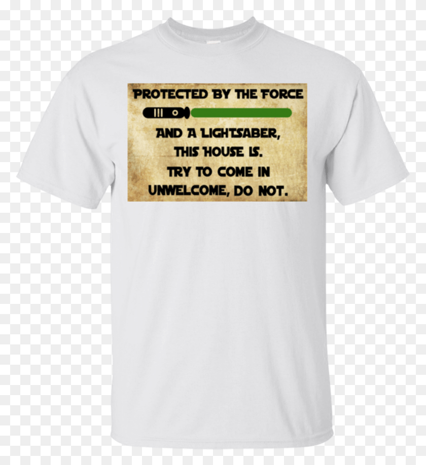 1039x1143 Star Wars Protected By The Force And A Lightsaber This Active Shirt, Clothing, Apparel, T-shirt HD PNG Download