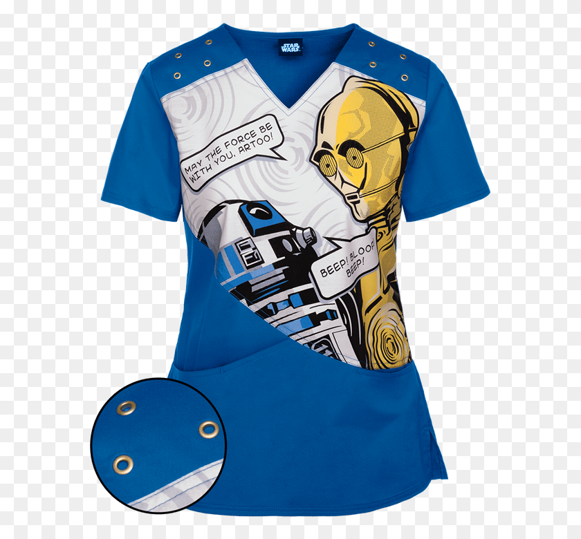 581x720 Star Wars Scrub Top, Clothing, Apparel, Shirt HD PNG Download