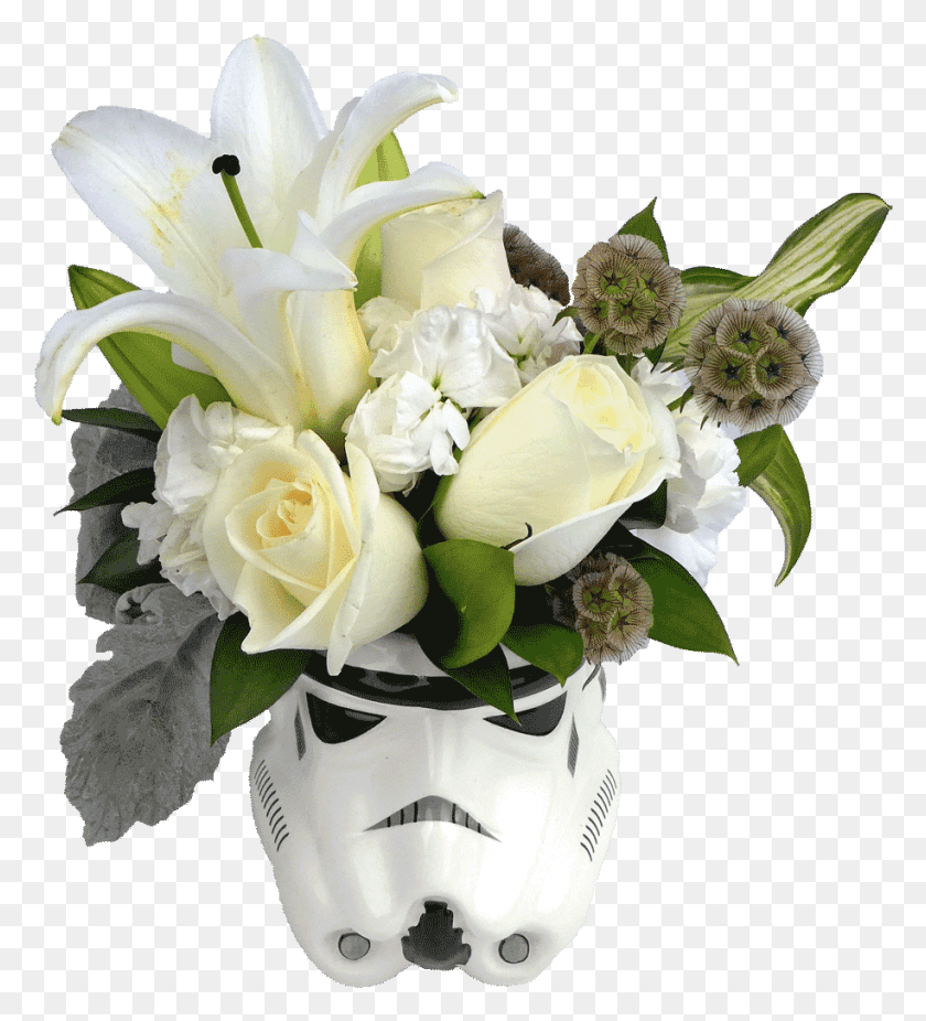 915x1016 Star Wars Stormtrooper Flower Mug Bouquet, Plant, Flower Bouquet, Flower Arrangement HD PNG Download