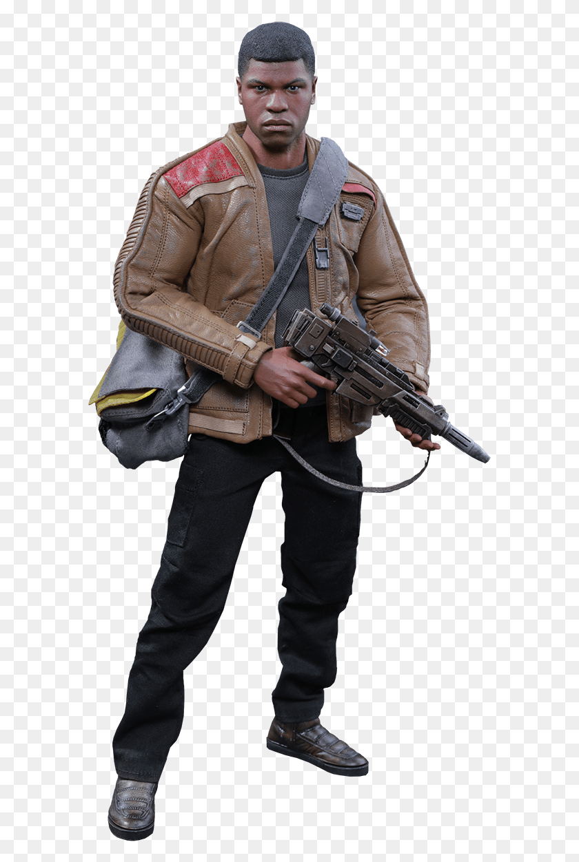 585x1192 Star Wars The Force Awakens Finn Figure By Hot Toys Finn Hot Toys, Clothing, Apparel, Person HD PNG Download
