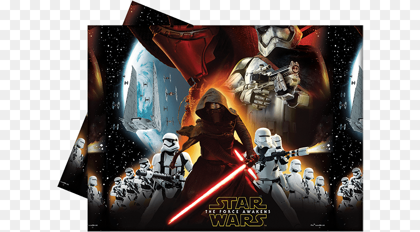 614x464 Star Wars The Force Awakens Party Table Cover 1ct From Star Wars Movie Poster Awakens, Adult, Female, Person, Woman Clipart PNG