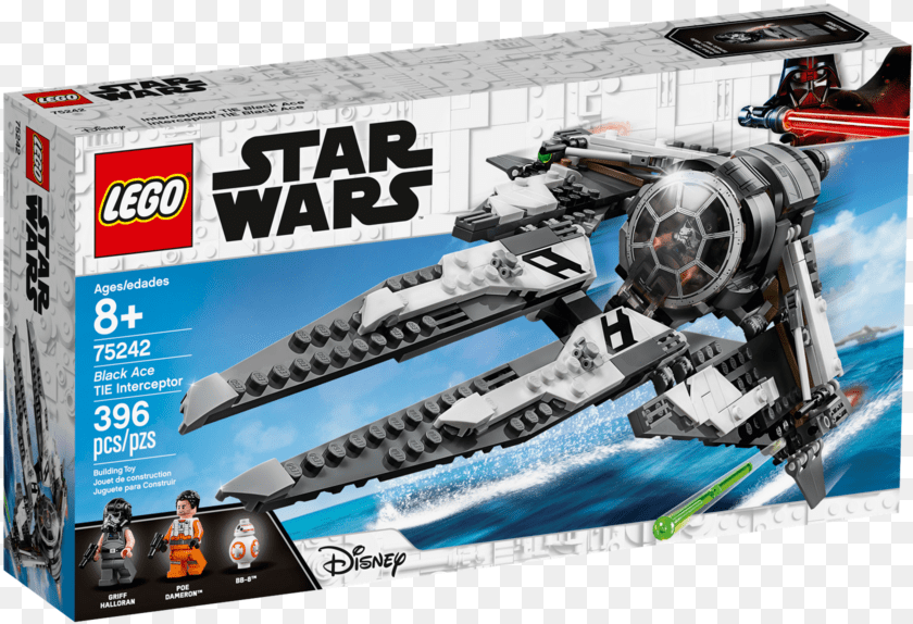 839x574 Star Wars Tie Interceptor Lego, Aircraft, Person, Spaceship, Transportation Sticker PNG