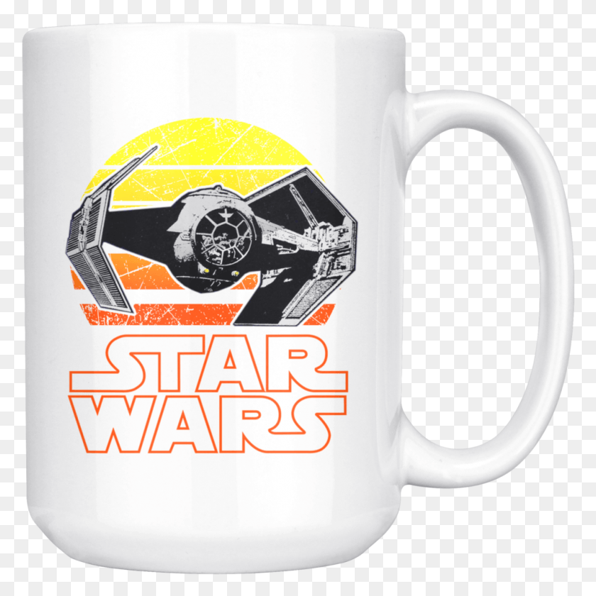 995x995 Star Wars Vintage Tie Fighter Mug Mug, Coffee Cup, Cup, Stein HD PNG Download