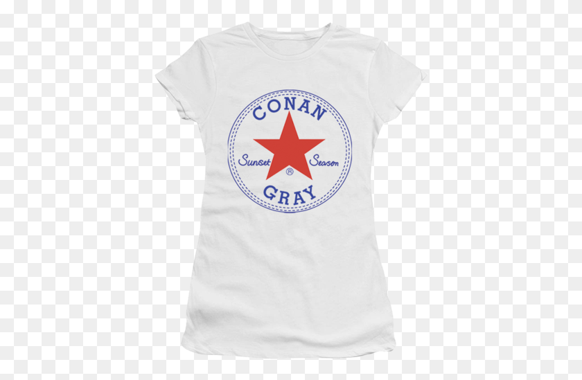 397x489 Star White Ladies Tee Active Shirt, Clothing, Apparel, Symbol HD PNG Download