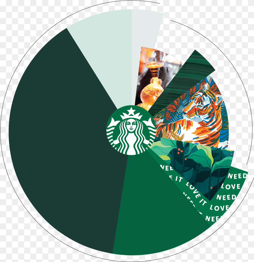 Starbucks Branding, Disk, Dvd Sticker PNG