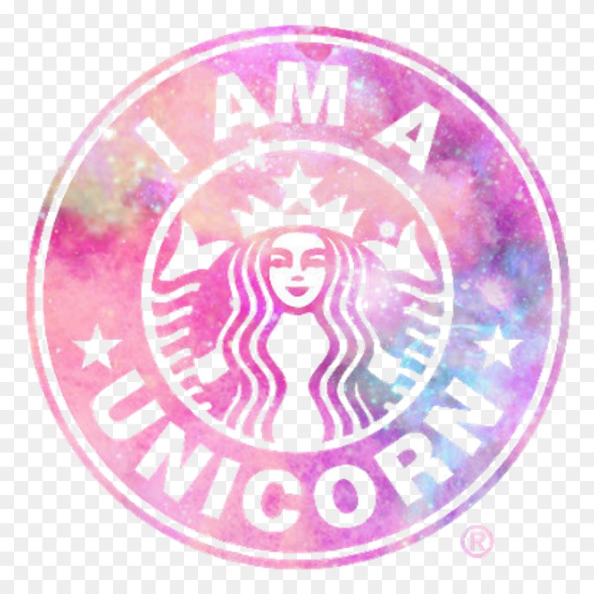 1024x1024 Descargar Png Starbucks Clipart Galaxy Am Un Unicornio Starbucks, Logotipo, Símbolo, Marca Registrada Hd Png