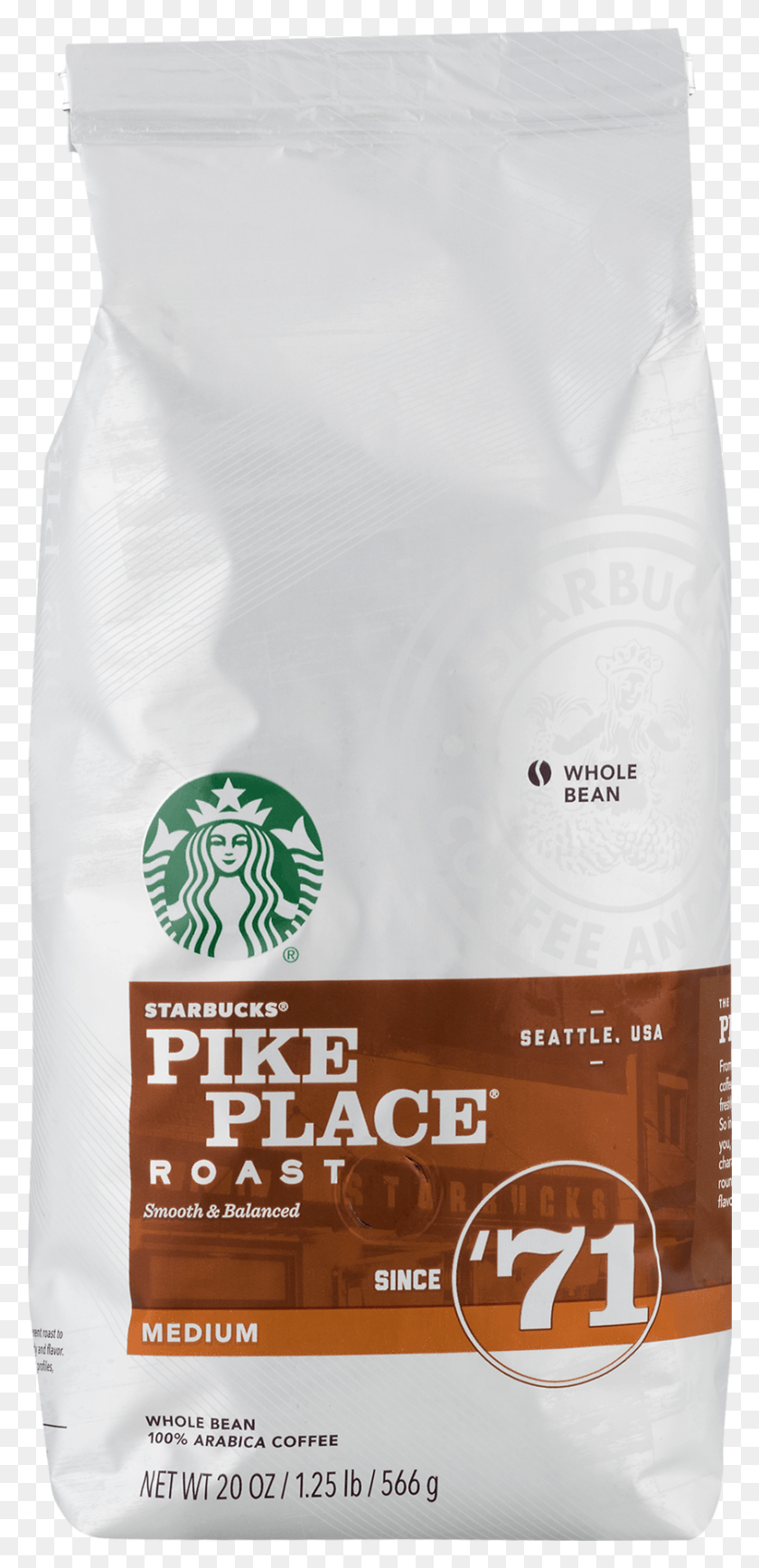 839x1801 Starbucks Pike Place Жареный Котенок Из Цельных Бобов Средней Прожарки, Слово, Еда, Мука Hd Png Скачать