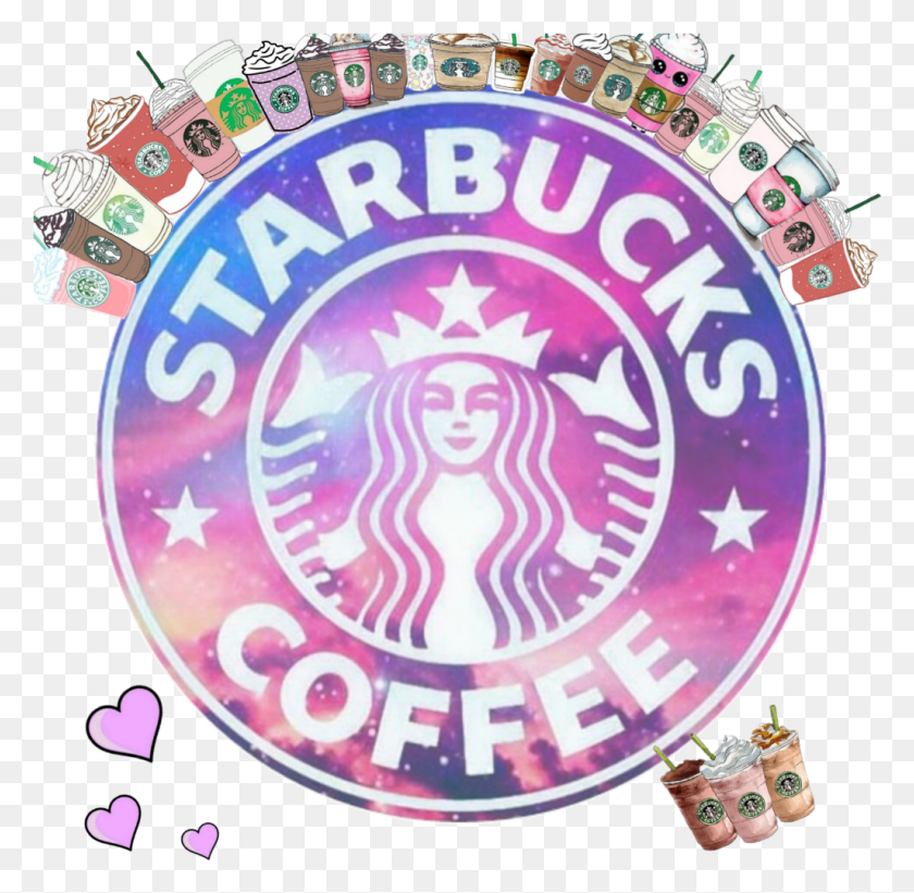 1025x1001 Стикер Starbucks Симпатичные Обои Starbucks, Логотип, Символ, Товарный Знак Hd Png Скачать