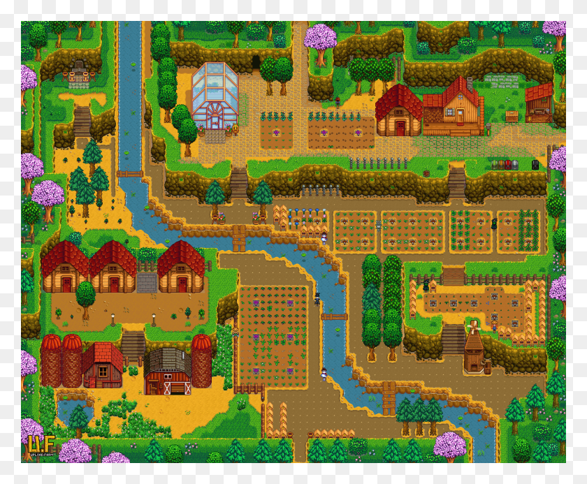 1280x1040 Stardew Valley Hilltop Farm Layout Stardew Valley Hill Top Layout, Vegetation, Plant, Rug HD PNG Download