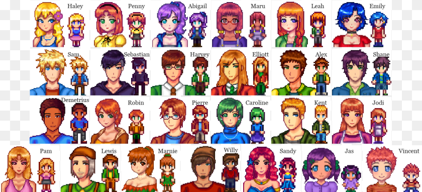 1397x636 Stardew Valley Sprite Stardew Valley Characters Mod, Publication, Comics, Book, Baby Clipart PNG