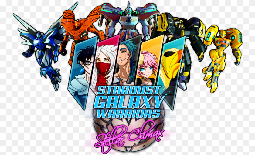767x511 Stardust Galaxy Warriors Logo Gaming Cypher Gaming Cypher Stardust Galaxy Warriors, Publication, Book, Comics, Person PNG