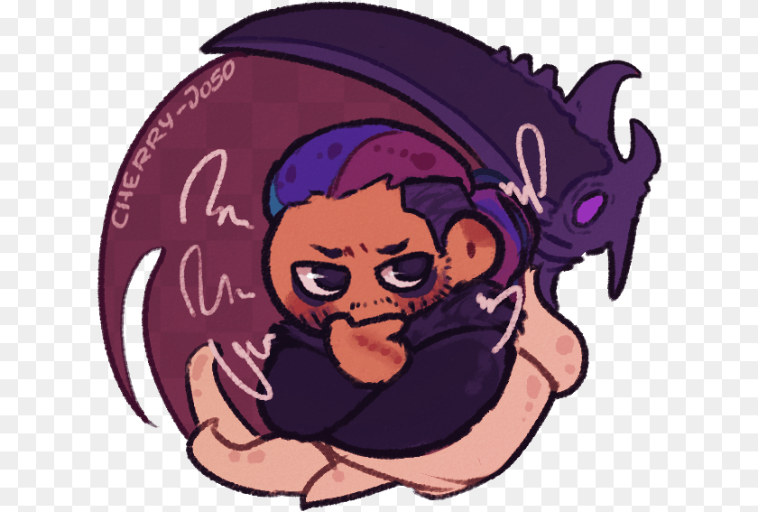 627x567 Stardust Genius Wevil I Wanted A Lil Pfp Illustration, Baby, Person, Purple, Face PNG