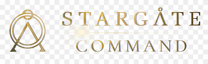 5976x1530 Descargar Png Stargate Command Gold Long Stargate Command Svg, Texto, Número, Símbolo Hd Png