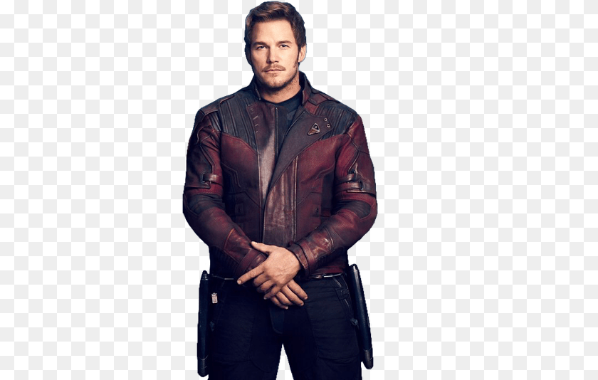 334x534 Starlord Infinity War Jacket Star Lord Chris Pratt, Clothing, Coat, Adult, Male Sticker PNG