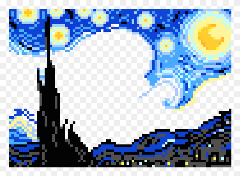 871x621 Starry Night Art, Graphics, Super Mario HD PNG Download