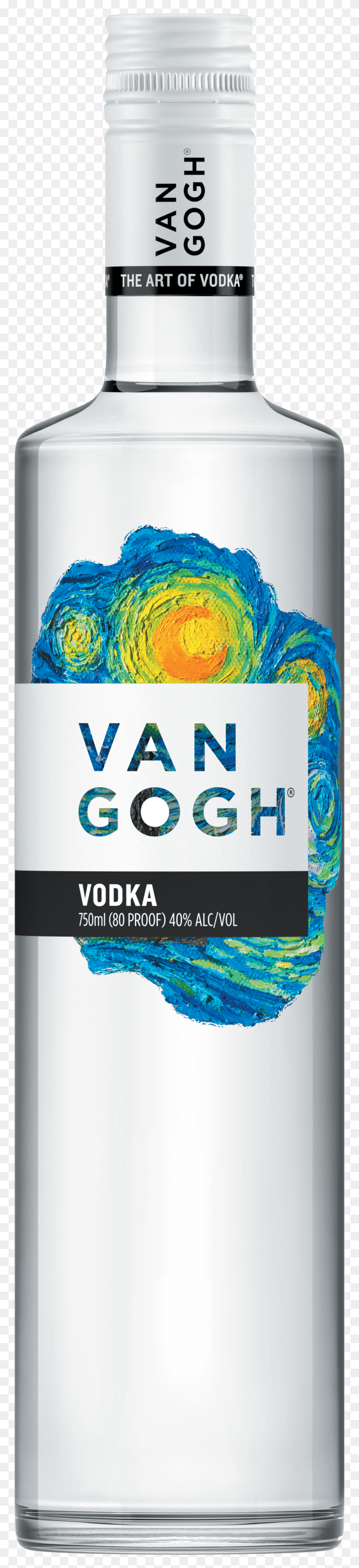 775x3606 Starry Night Bottle Rgb Van Gogh Vodka, Text, Paper HD PNG Download