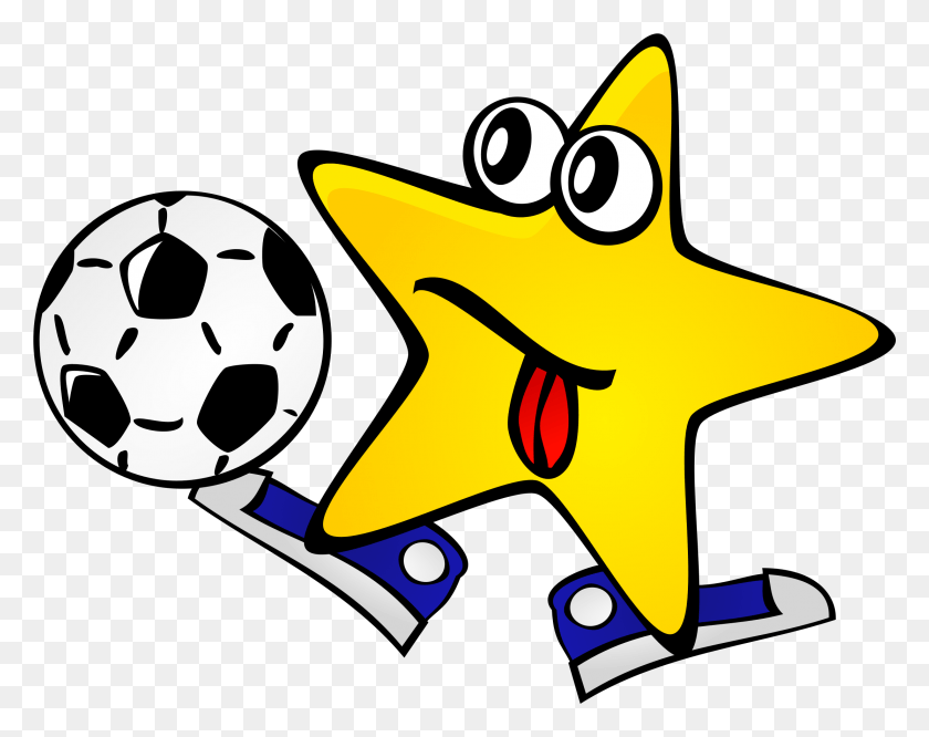 2224x1730 Starry Night Clip Art Cartoon Star Playing Soccer, Star Symbol, Symbol, Soccer Ball HD PNG Download