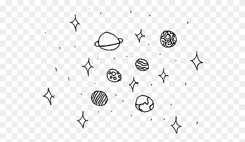 552x430 Stars And Planets Drawings, Ball, Stencil, Sphere HD PNG Download