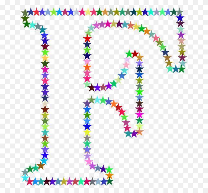 673x720 Descargar Png Estrellas Coloridos Arco Iris Prismático Cromático, Texto, Alfabeto, Número Hd Png