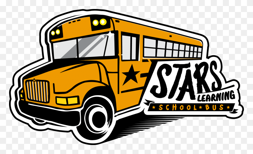 1883x1098 Stars Learning School Bus Clipart Library Stock School Bus, Bus, Vehicle, Transportation HD PNG Download