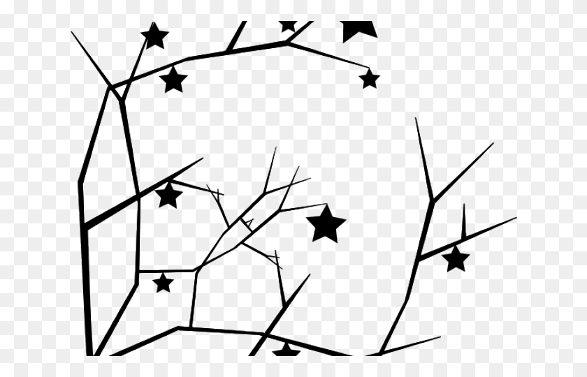 640x480 Stars Silhouette Cute Magicians, Spider Web, Nature, Bow HD PNG Download