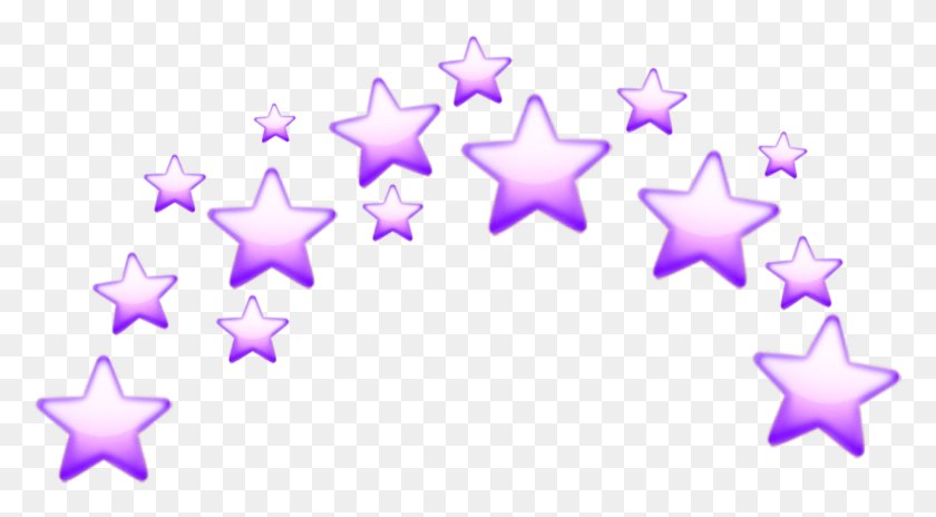 1285x666 Stars Star Purple Tumblr Crown Emoji Emojis, Star Symbol, Symbol, Wand HD PNG Download