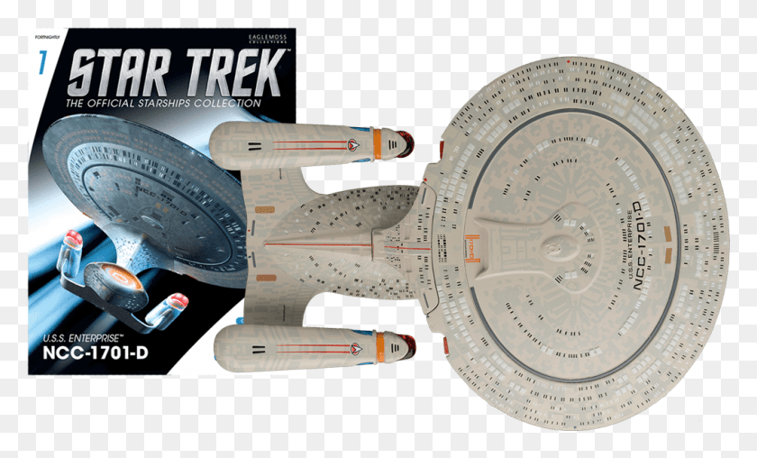 1010x581 Descargar Png Starship Enterprise Star Trek Collection Eaglemoss, Reloj De Pulsera, Avión, Vehículo Hd Png
