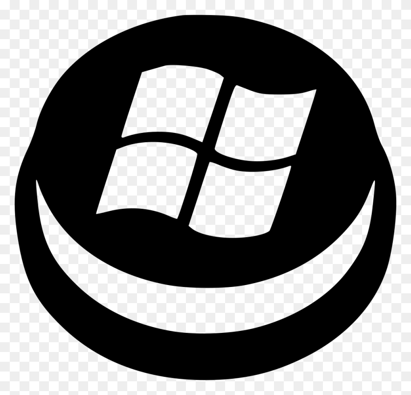 980x940 Start Button Comments Windows 7 Black Logo, Hand, Fist HD PNG Download