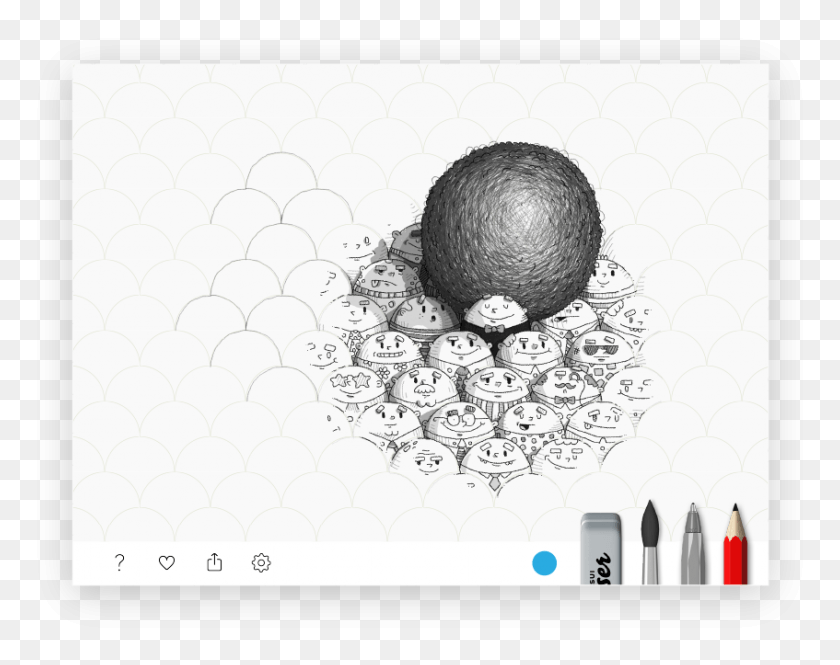 847x658 Start Following The Pattern And Get Crazy Tayasui Doodle Book, Sphere HD PNG Download
