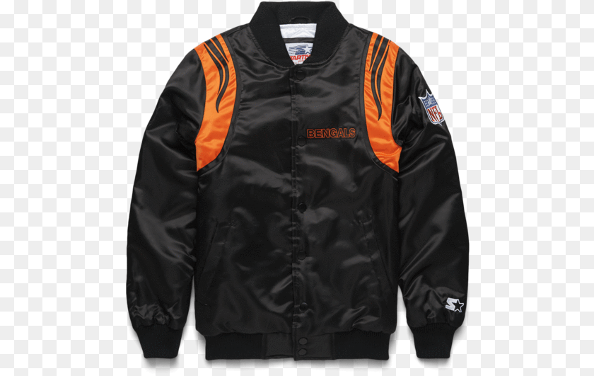 489x531 Starter Bengals Jacket, Clothing, Coat Sticker PNG