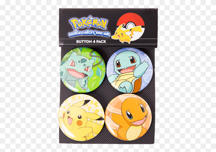 391x533 Starter Pokemon Loungefly Button Badges 4 Pack Cartoon, Label, Text, Logo HD PNG Download