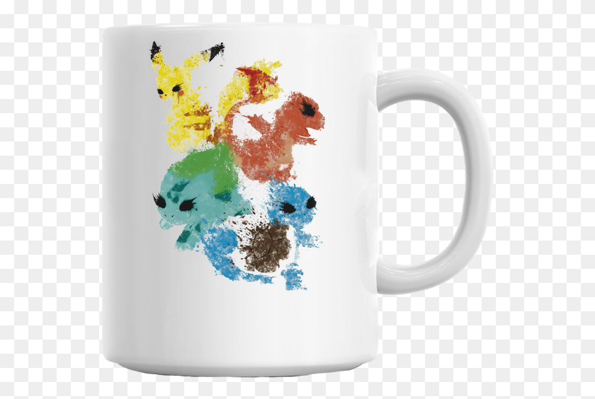 554x504 Starters Mug Pokemon Pikachu Charmander Squirtle Mug I Swear A Lot, Coffee Cup, Cup, Jug HD PNG Download