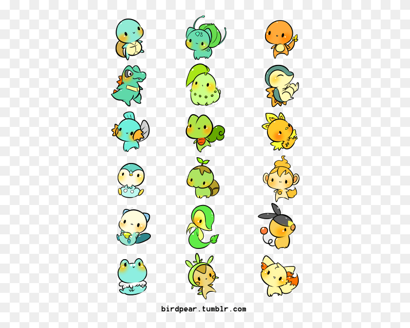 388x612 Descargar Png Arrancadores Pokemon Chibi, Pájaro, Animal Hd Png