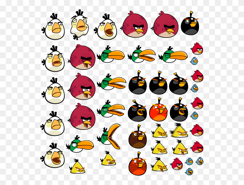 569x576 Спрайты Времени Запуска Angry Bird 2D Sprite, Коврик, Angry Birds, Хэллоуин Png Скачать