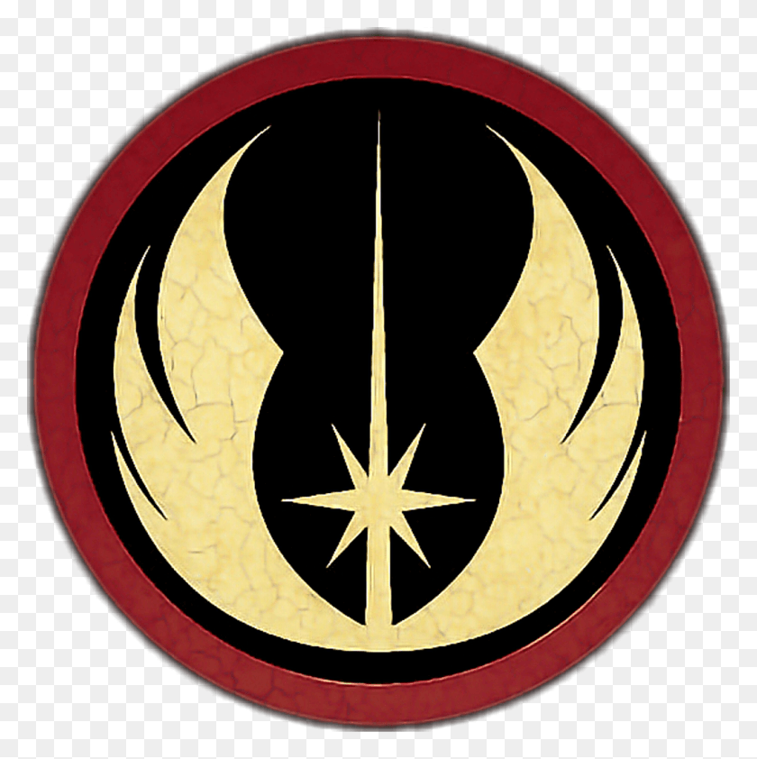 1024x1027 Descargar Png / Starwars Sticker Star Wars Jedi Orden Símbolo, Emblema, Arma, Armamento Hd Png