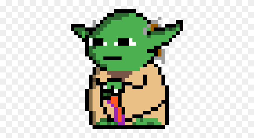373x397 Starwars Yoda Yoda Pixel Art Star Wars, Graphics, Rug HD PNG Download