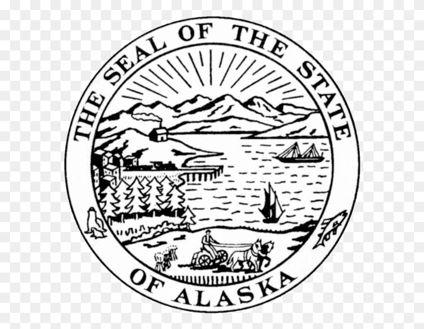 590x592 El Estado De Alaska, El Sello Del Estado De Alaska, Moneda, Dinero, Níquel Hd Png