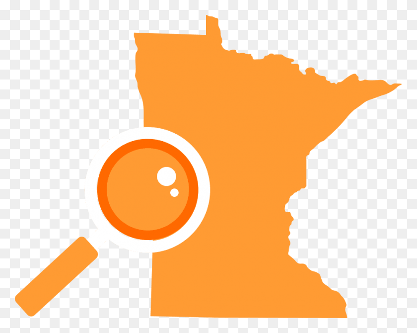 932x730 State Of Minnesota With Search Magnifying Glass Minnesota Vector, Magnifying HD PNG Download