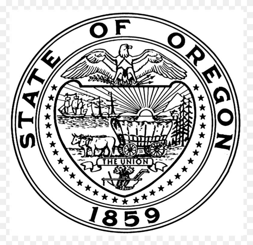 818x790 El Sello Del Estado De Oregón, El Sello Del Estado De Oregon 2015, Logotipo, Símbolo, Marca Registrada Hd Png