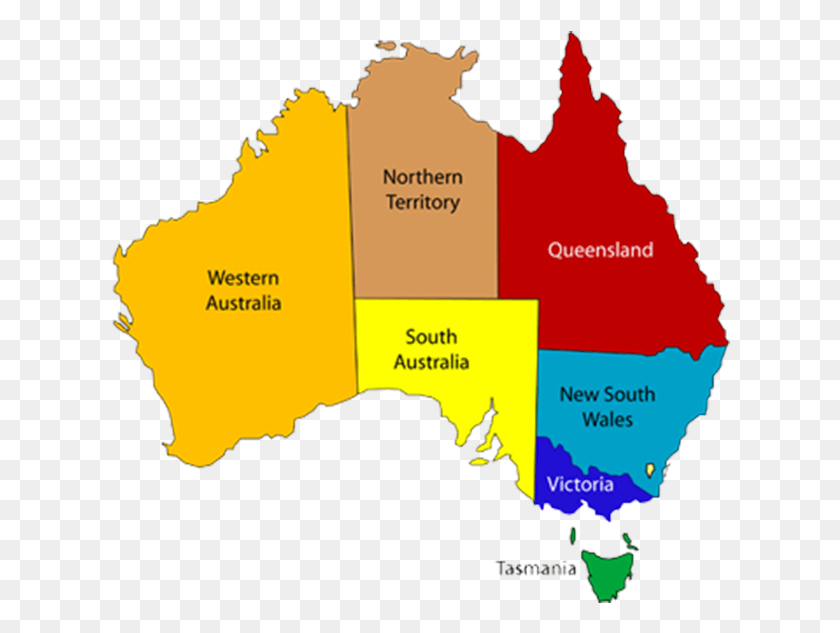 620x573 States And Territories Of Australia Map Of Australia, Diagram, Plot, Vegetation HD PNG Download
