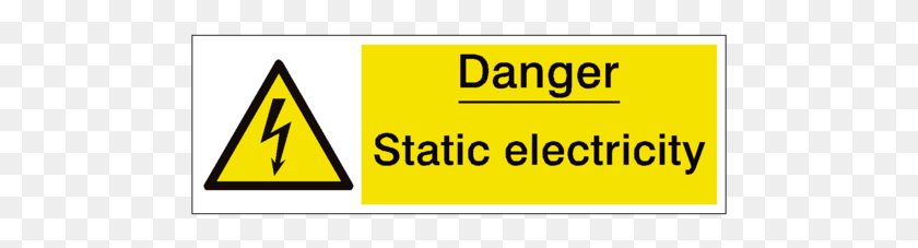 491x167 Static Electricity Safety Sign Traffic Sign, Text, Label, Paper HD PNG Download