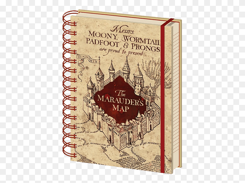 413x568 Stationery Harry Potter Marauders Map Notebook, Novel, Book, Text HD PNG Download
