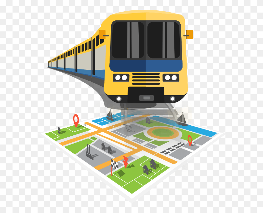601x618 Descargar Png Estaciones Para Llevarlo A Todos Los Cruces Clave A Través De Tren, Vehículo, Transporte Hd Png