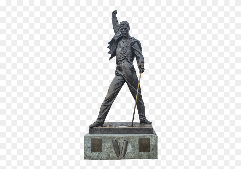 264x530 Statue Freddie Mercury Singer Montreux Freddie Mercury Statue, Person, Human, Clothing HD PNG Download