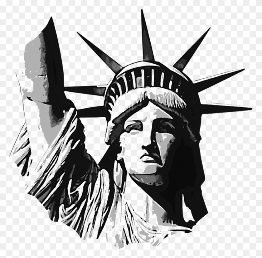 901x886 Statue Of Liberty Image Statue Of Liberty, Person, Human, Symbol HD PNG Download