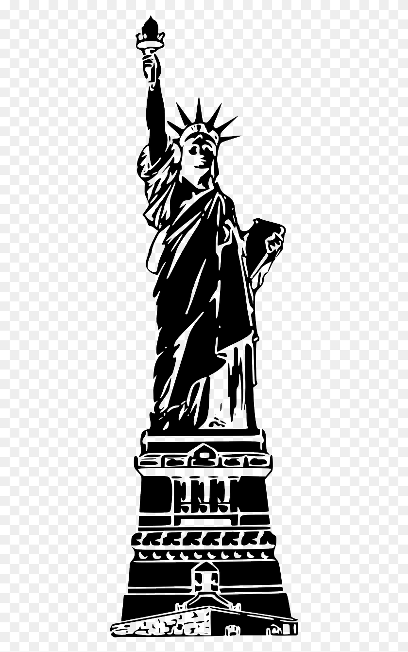 393x1281 Statue Of Liberty Statue Usa Image Clip Art Statue Of Liberty, Clothing, Apparel, Coat HD PNG Download